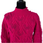 80’s Vintage Hot Pink Pom Pom Long Sleeve Sweater Photo 1