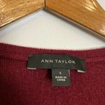 Ann Taylor Red Maroon Elbow Sleeve Wool Blend Peplum Sweater Photo 4