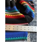 Vintage Cuddle Knit Sweater MockNeck Women's Medium Rainbow Striped Made In USA Photo 5