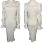 SNDYS Courtney Smocked Midi Dress Size 6 Photo 2