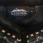 Icelandic Design Scandinavian Wool Cardigan Sweater S Blue Silver Clasps Fall Photo 9