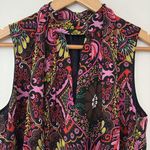 Trina Turk  Silk Blend Multicolored Floral
Sleeveless Top with Scarf Tie Size S Photo 9