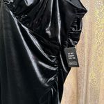 EXPRESS  Black Velvet Goth Witchy Bodycon Spaghetti Strap Bodysuit XL NWT Photo 5