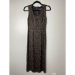 Banana Republic Vintage Y2K Neutral Brown Two-Tone Floral 100% Silk Maxi Dress 0 Photo 1