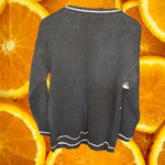 CRAZY HORSE  Black with Flowers Knit Long Sweater Size‎ 6 Photo 6