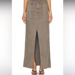 Favorite Daughter Sadie Utility Skirt Size 30 Maxi Slit Olive Green Gray Photo 1