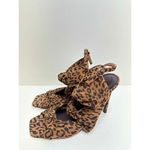 Charles David Charles‎ David Sandals Womens Size 7.5 Animal Print Brown Bow Luxe Slide Heels Photo 5