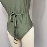 Aerie  Olive Ribbed One Piece Swimsuit Photo 1