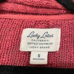 Lucky Brand  Lucky Lotus Burgundy Waterfall Front Cardigan Sweater Womens S Boho Photo 1