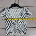 PacSun Pac Cares Women Floral Ruched White/ Black Cropped Top size S Photo 7