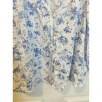 Rails  Mariah Linen-Blend Floral Blouse Size XS in Blue Blossoms Boho Cottagecore Photo 4