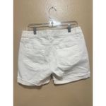 Ann Taylor LOFT Modern White Denim Frayed Hem Shorts Size 6 Photo 2