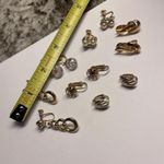 Monet Lot Of 6 Vintage Clip-on Screw On Costume Earrings Gold Tone 1 Signed Photo 5