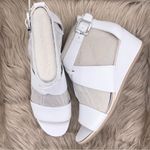Ecco shape 35 white strappy wedge sandal calf leather women Size 41EU/ 10-10.5US Photo 2