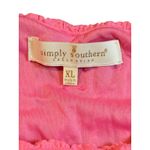 Simply Southern  Tiered Bubble Babydoll Dress Pink Popcorn Textured Size XL Photo 8