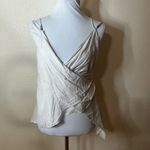 ZARA Womens MEDIUM Beige Beaded Strap Camisole Top Minimalist Chic Draped NEW Photo 1