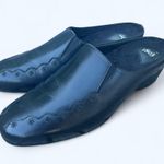 1803 Black Leather Slip On Mule Comfort Shoes Made in Portugal Women's size 41 Photo 12