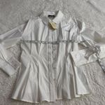 Guess  Women's Catha Tailored Classic Button Down Shirt NWT Size M Preppy Soft Photo 2