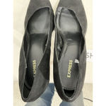 Womans Express Slip On Black Faux Suede High Heel Pump Size 10 Photo 5