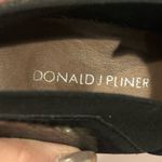 DONALD J PLINER BLACK NEOPRENE SNAKESKIN POINTY TOE ANKLE BOOTIE HEELS 10 Photo 6