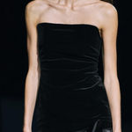 ZARA  Women Collection Short‎ Velvet Dress Blogger Fav Runway Large Dark Feminine Photo 0