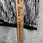 MSK Jacket XL Silver Zebra Sparkle Shimmer Metallic Animal Print Zip Clubwear Black Photo 8