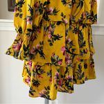 Avec Les Filles Tiered Satin Ruffle Dress, Multi Yellow Gold Size 6 Retail $158 Photo 11