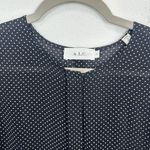 ALC Frank A.L.C. Black White Polka Dot 100% Silk Long Sleeve Mini Dress Size 4 Fit & Flare Photo 2