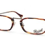 NWT Persol PO 3044V 52MM Brown & Gold Tortoise Optical Frames Rectangle Eyeglass Photo 0