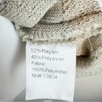 Ming Wang Tan Mixed Media Puff Sleeve Knit Blouse Size Small Photo 14