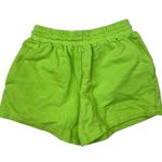 Women's Green High Rise Drawstring Knit Pocket Workout Athletic Shorts Size S Photo 1