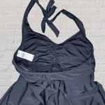 Old Navy Maternity Halter Swimsuit Dress Womens MED Jet Black One Piece Vacation Photo 6