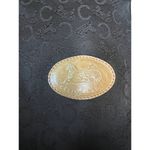 Authentic CELINE C Horse Carriage Hand Boston Bag Canvas Leather Brown Photo 10