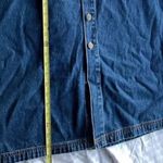 Bill Blass Vintage Women’s Below The Knee Denim Blue Button Jean Skirt Sz 16 Photo 3