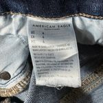American Eagle  SZ 4 Hi-Rise Shortie Jean Shorts Cuffed Stretch Zip-Fly Whiskered Photo 6