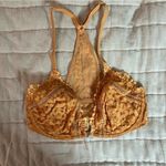 Victoria's Secret  Body by Victoria Unlined Orange Lace Racerback Bra Size 32DDD Photo 1