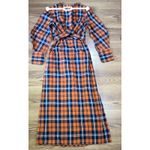 STAUD  open back midi gingham Crosshill Dress size size small Photo 3