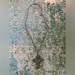 Vintage 70s Sarah Coventry silver metal scroll cross necklace Photo 8