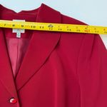 Anne Klein Elegant Red Skirt Suit with Scarf size 12 Photo 7