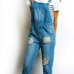 Mode Ref Denim Jean Overalls PR1043 Minimalist Brand Size Small Country Garden Blue Photo 13