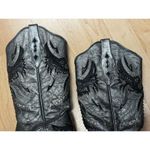 Corral  Black Silver Crystal Studded Eagle Snip Toe Cowgirl Boots A2621 Size 8 Photo 5