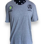 Adidas Neo Unisex Tee Sz S Gray M Circle 3 T Grey Black Neon Green NEW Photo 0