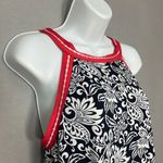 Max Studio  Dress Column Maxi Floral Black White Racerback Tank  Sleeveless Small Photo 7