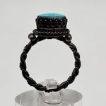 Vintage Handcrafted Sterling Silver & Turquoise Ring (7) Blue Photo 3