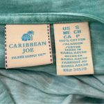 Caribbean Joe T-Shirt Dress Ruffled Hem Aqua Burnout - Small Photo 5