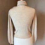 Chloé Beige Wool Turtleneck Sweater Crop Top Small Photo 2
