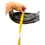 Vintage Black Leather Fanny Pack With Adjustable Strap & Multiple Zippered Pocke Black Photo 6