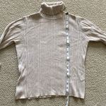 Liz Claiborne Tan Turtleneck Sweater Pullover Shirt Ribbed Soft Stretchy Size M Photo 5