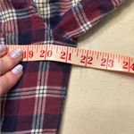 Psycho Bunny  Women’s Flannel Shirt Size Small Oversized Plaid Blue Pink Photo 2