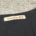 XCVI  Wearables Dress Womens XS Black Ruched Stretchy 3/4 Sleeve Photo 2